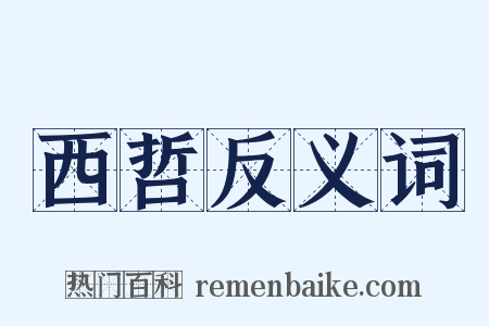 西哲反义词是什么意思的图片